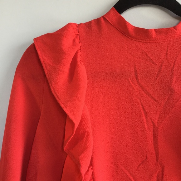 Red Ruffle Blouse - Picture 3 of 6